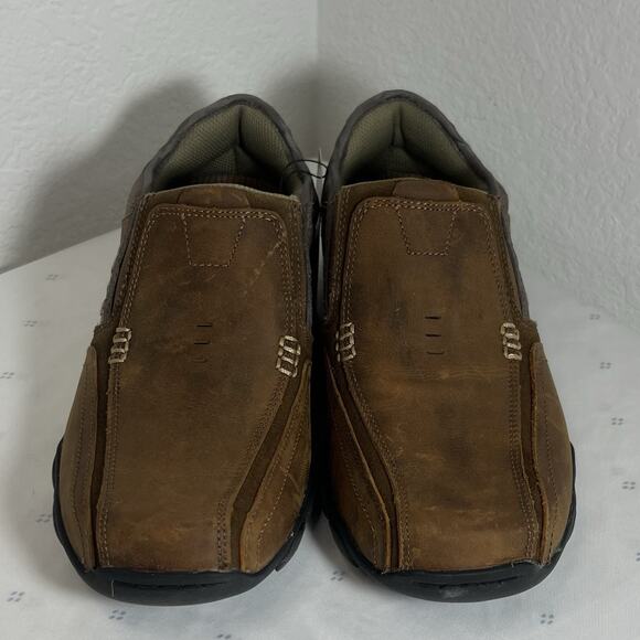 Skechers Men's DIAMETER-Zinroy Slip-on Loafer 7.5 NEW Leather MEMORY FOAM brown - Picture 2 of 9
